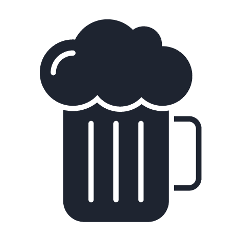 Icon d'une bière avec de la mousse